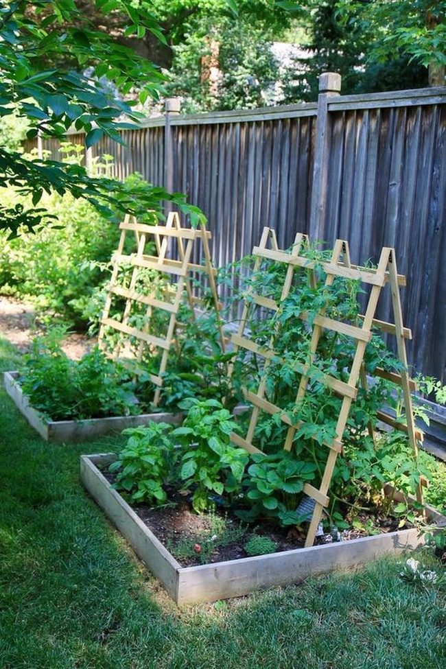 Reclaimed Wood A-Frame Trellis