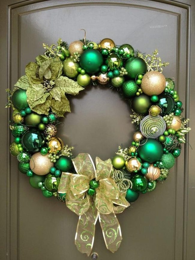 Green Wreath With Sparkly Accents