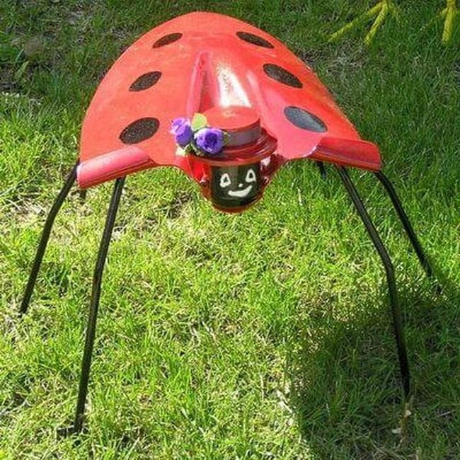 Scarlet Ladybug Garden Statue