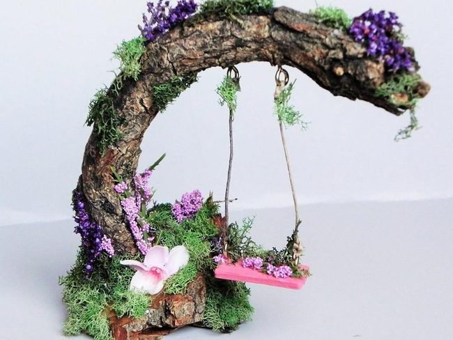 Tiny Swing Fairy Garden