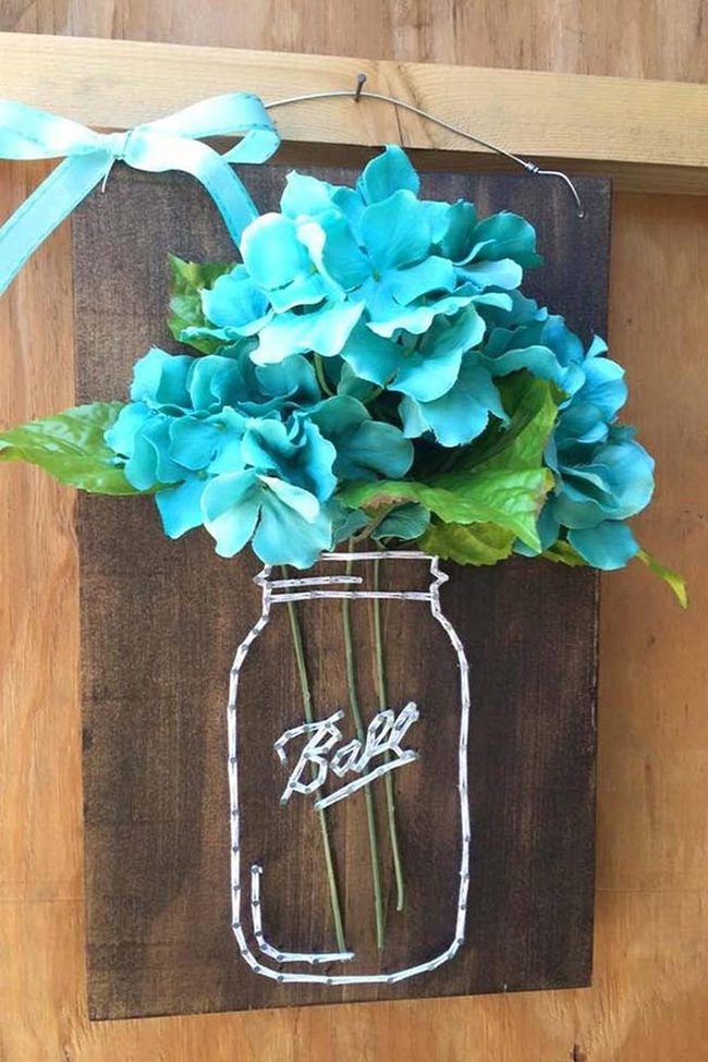 Mason Jar String Outline