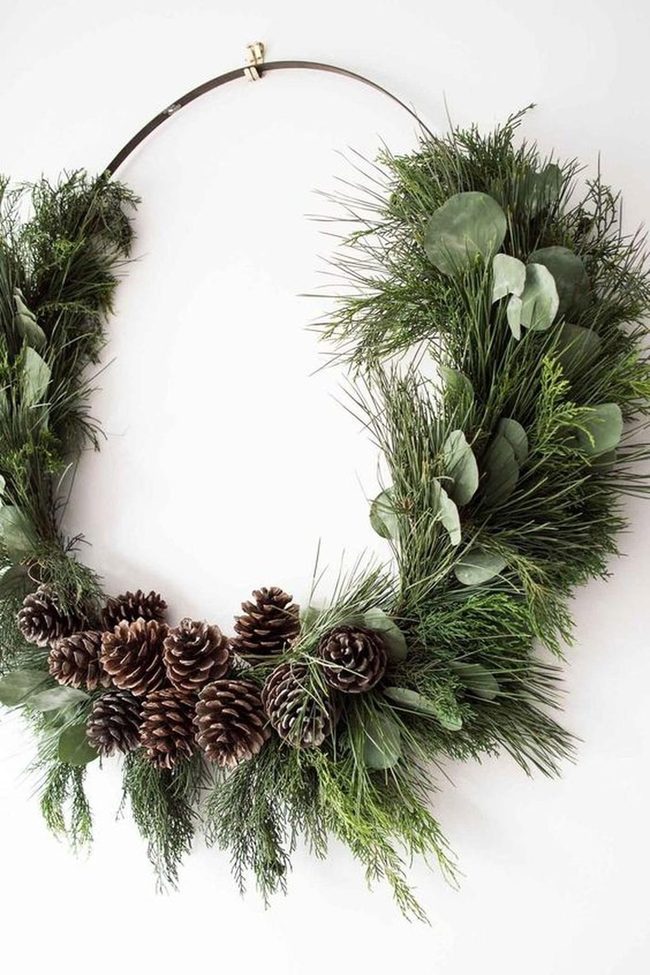 Fresh Green Pinecone Wreath
