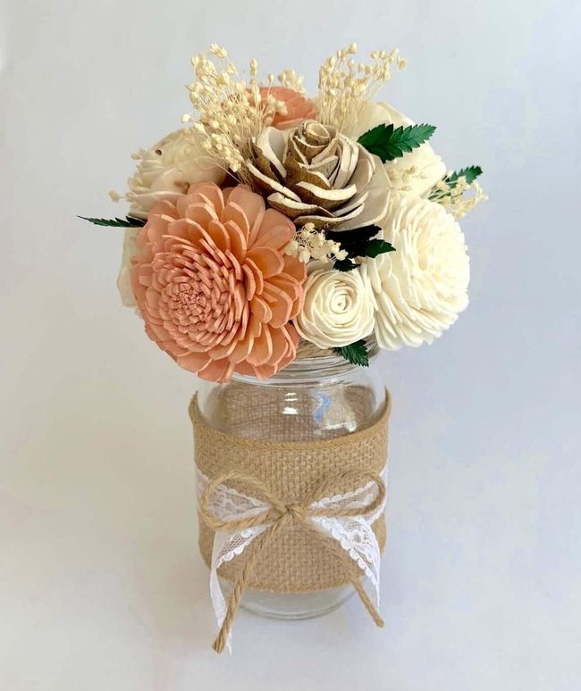 Burlap-Wrapped Glass Vessels