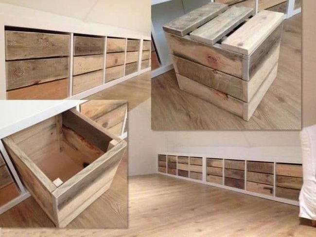 Reclaimed Hardwood Kallax Crates
