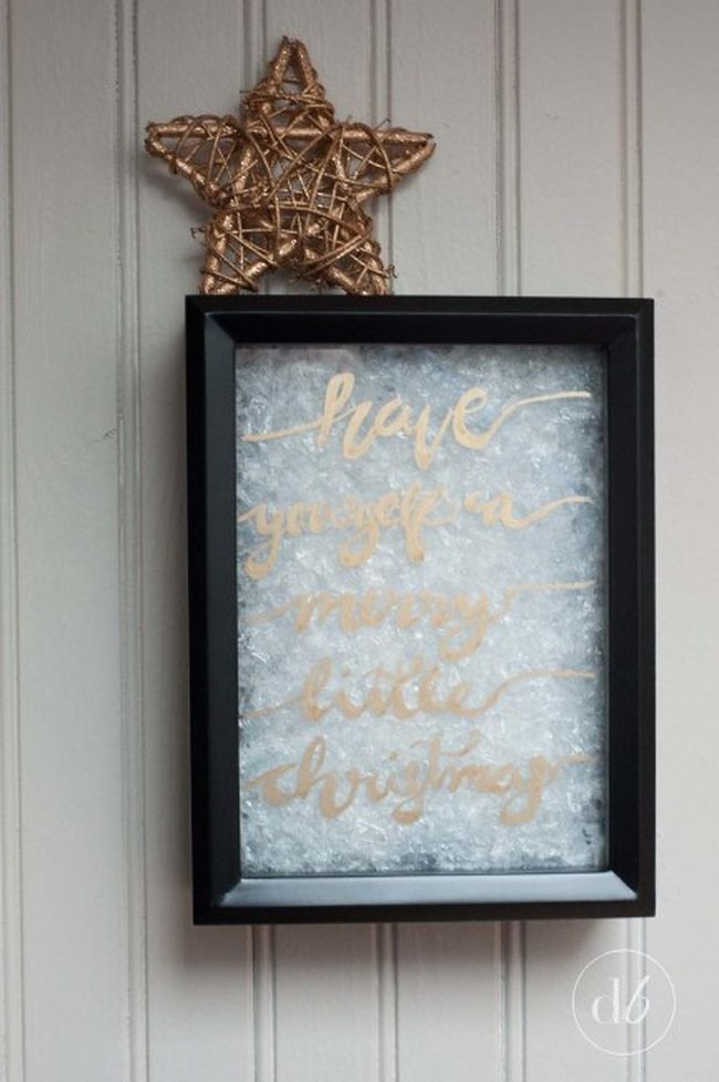 Gold Script Winter Frame