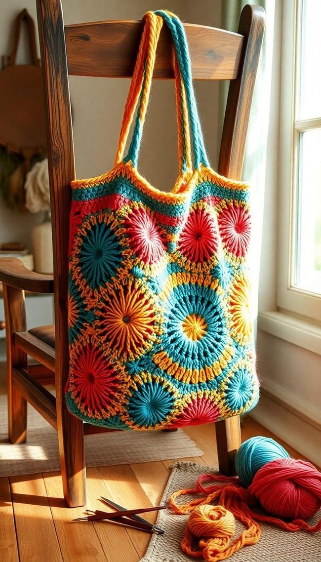 Cotton Crochet Tote Bag