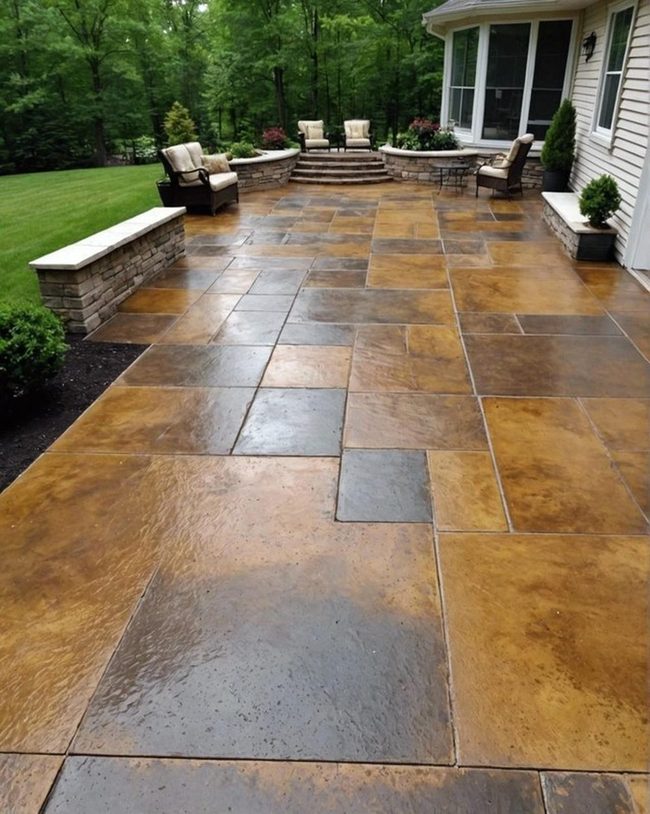 Mottled Concrete in Earthy Tones