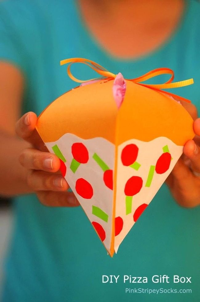 Orange Pizza Slice Gift Box