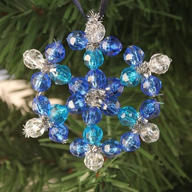 Crystal Blue Pine Ornaments