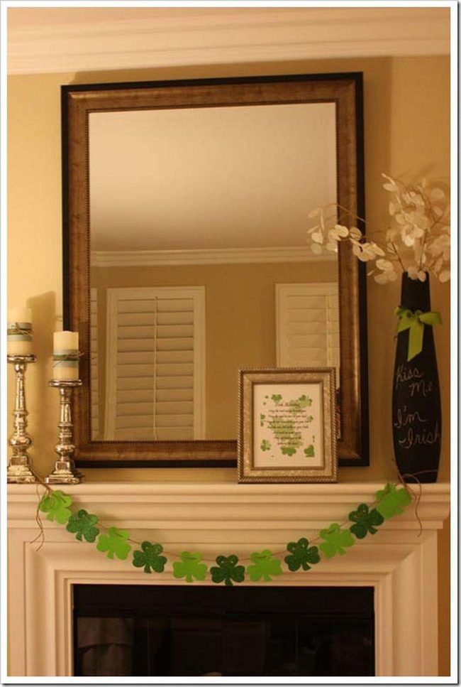 Green Shamrocks On Burlap String