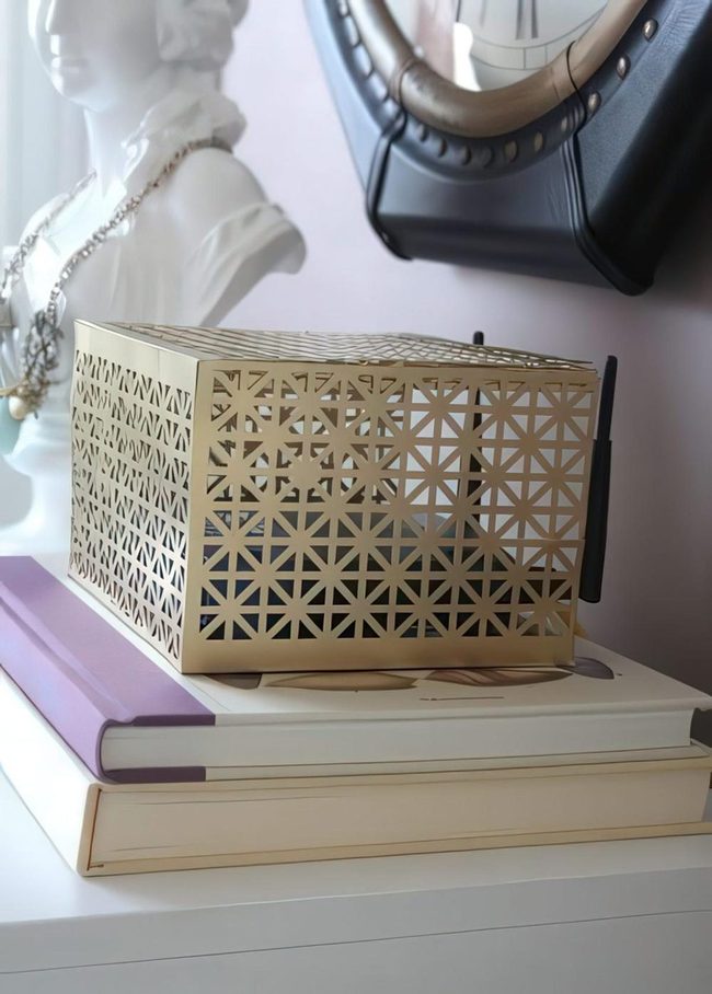 Golden Geometry Meets Blush Pink
