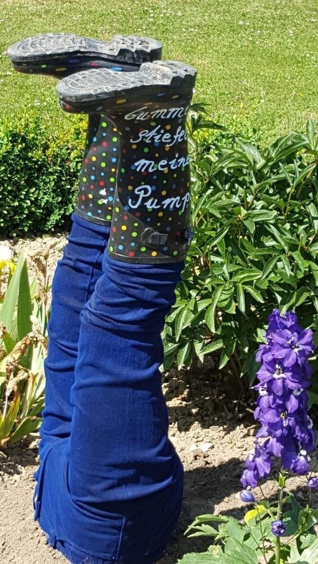 Painted Boot Planters Garden