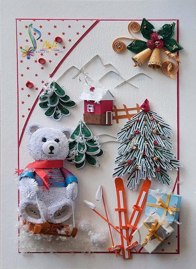 Fluffy Bear Among Snowy Trees