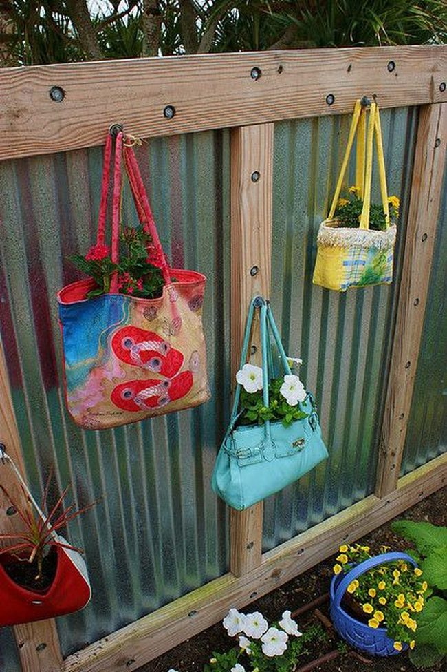 Vintage Handbags Garden Planters
