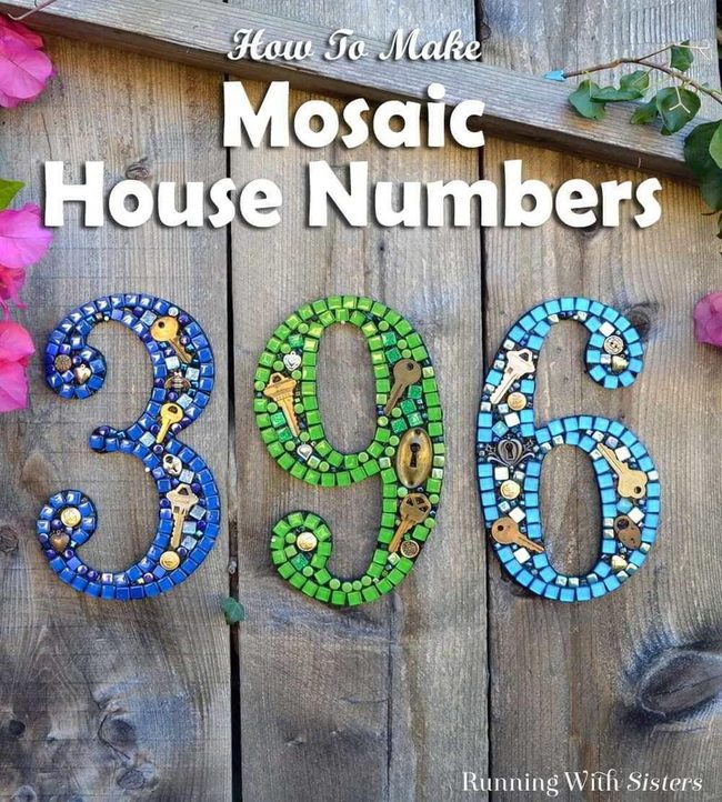 Vintage Keys House Numbers