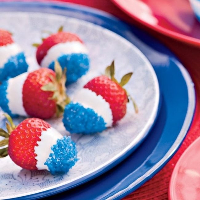 Red Strawberries, Blue Sugar Sparkle