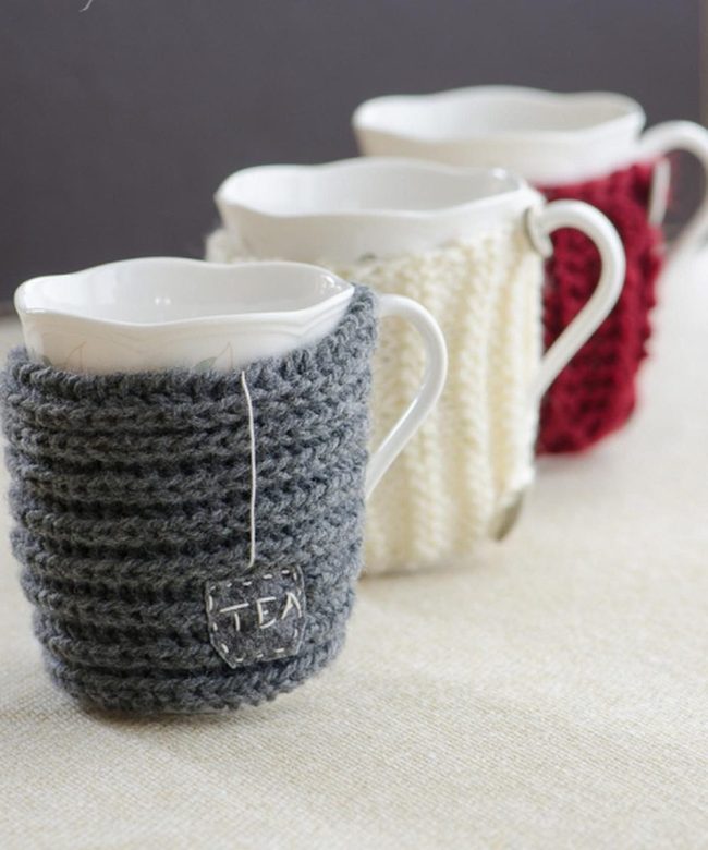 Chunky Knit Mug Trio