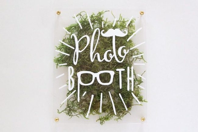 Green Moss Photo Booth Sign