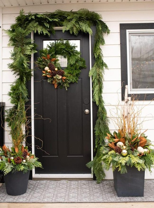 Black Door Pine Wreath