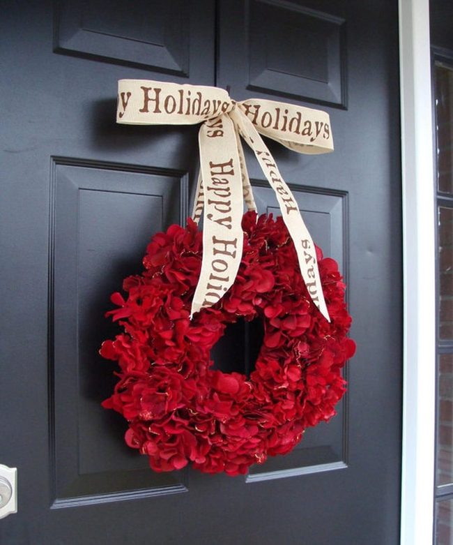 Deep Red Poinsettia Statement