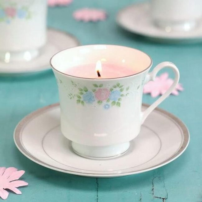 Floral Teacup Candlelight