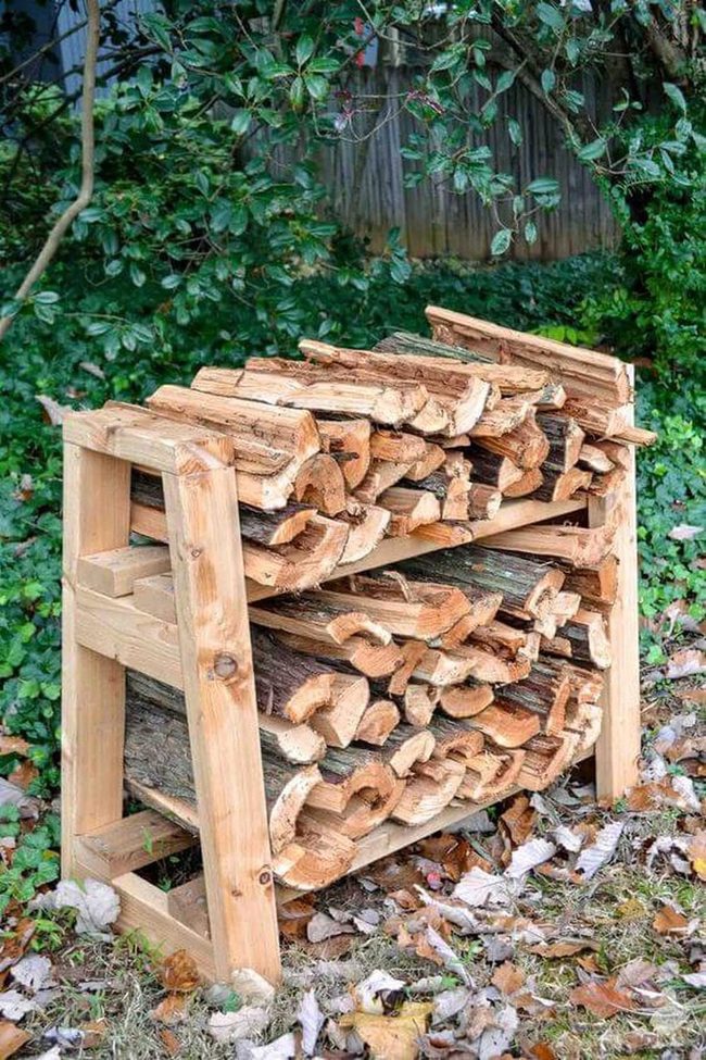 Stacked Timber Wood Storage