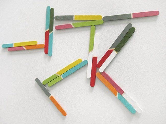 Multicolor Wooden Zigzag Wall Art