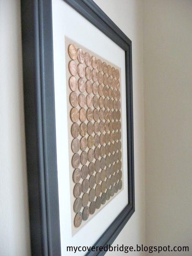Coins In Layered Glass Frames