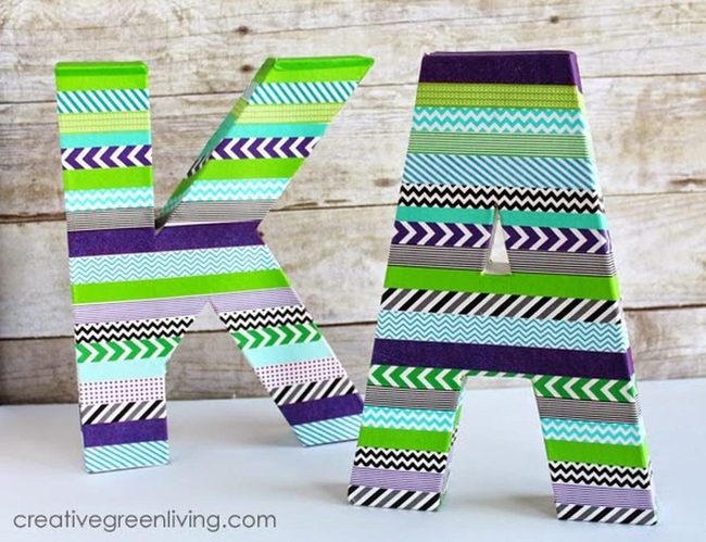 Striped Block Letters Pop