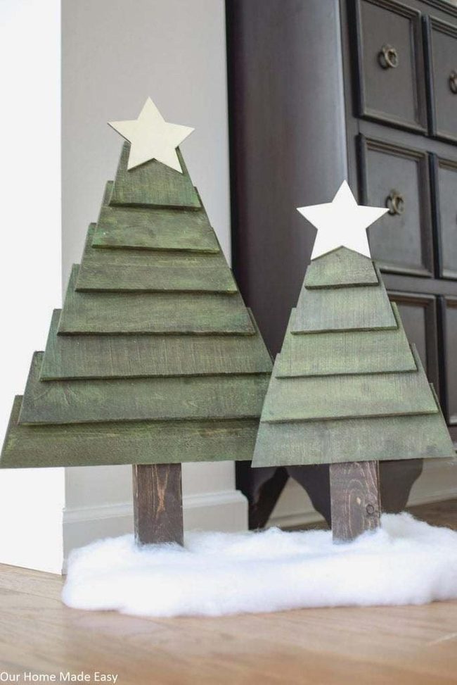 Stacked Wood Tree Display