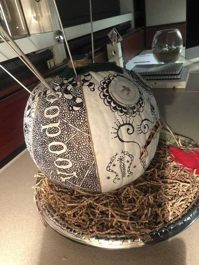 Black And White Patterned Sphere