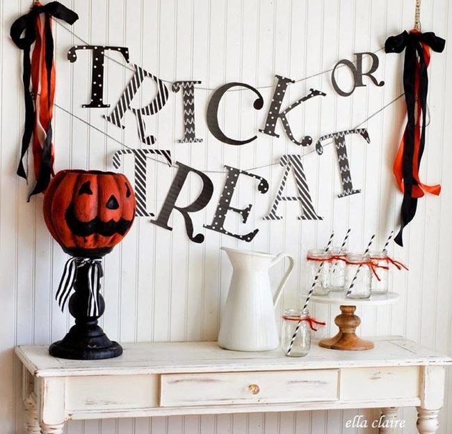 Black Orange Halloween Harvest Display