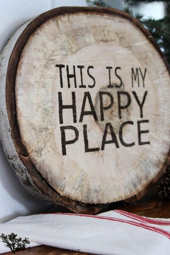 Black Letters On Natural Wood