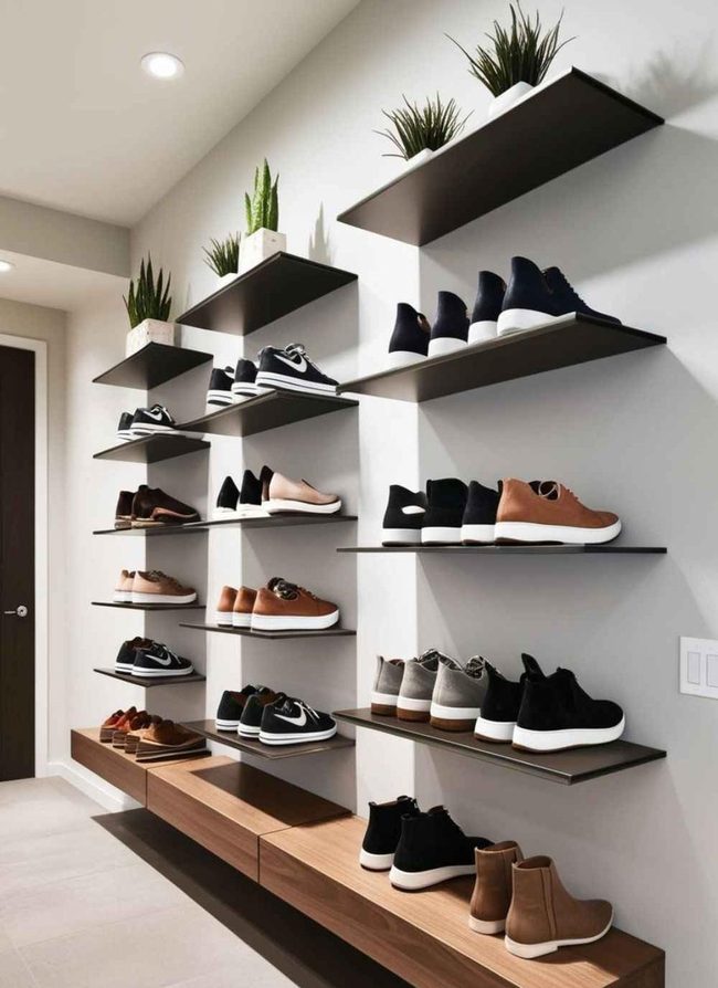 Invisible Support Shoe Display