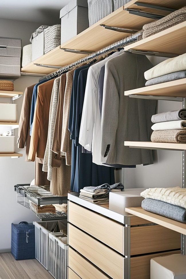 Double Rod Closet Space Maximizer