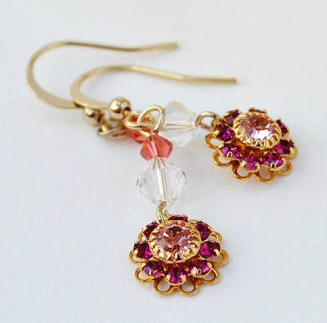 Gold Petal Drops Pink Center