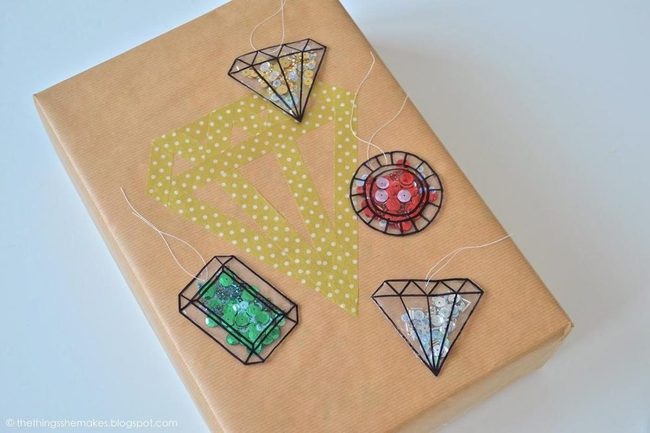 Yellow Polka Diamonds On Brown