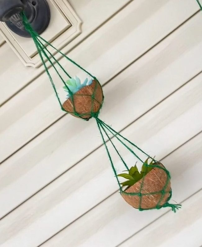 Coconut Shell Hanging Planters