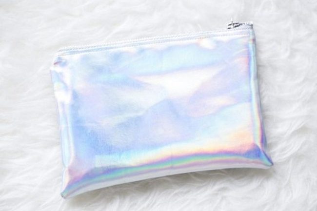 Holographic Rainbow Makeup Pouch