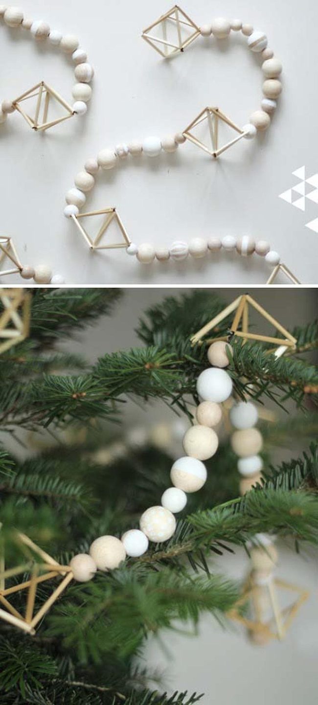 Wooden Bead Diamond Garland