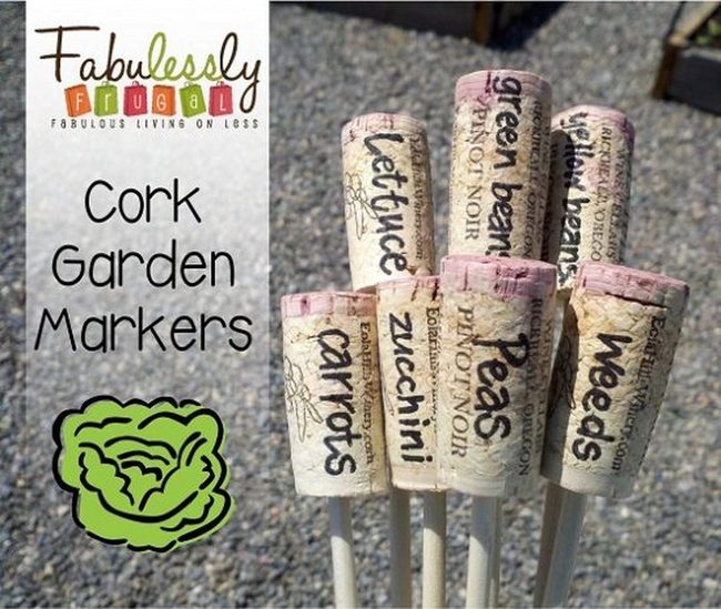 Cork Plant Markers Natural Garden