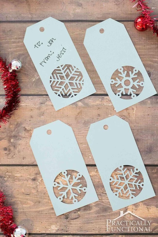 Pale Blue Snowflake Gift Tags