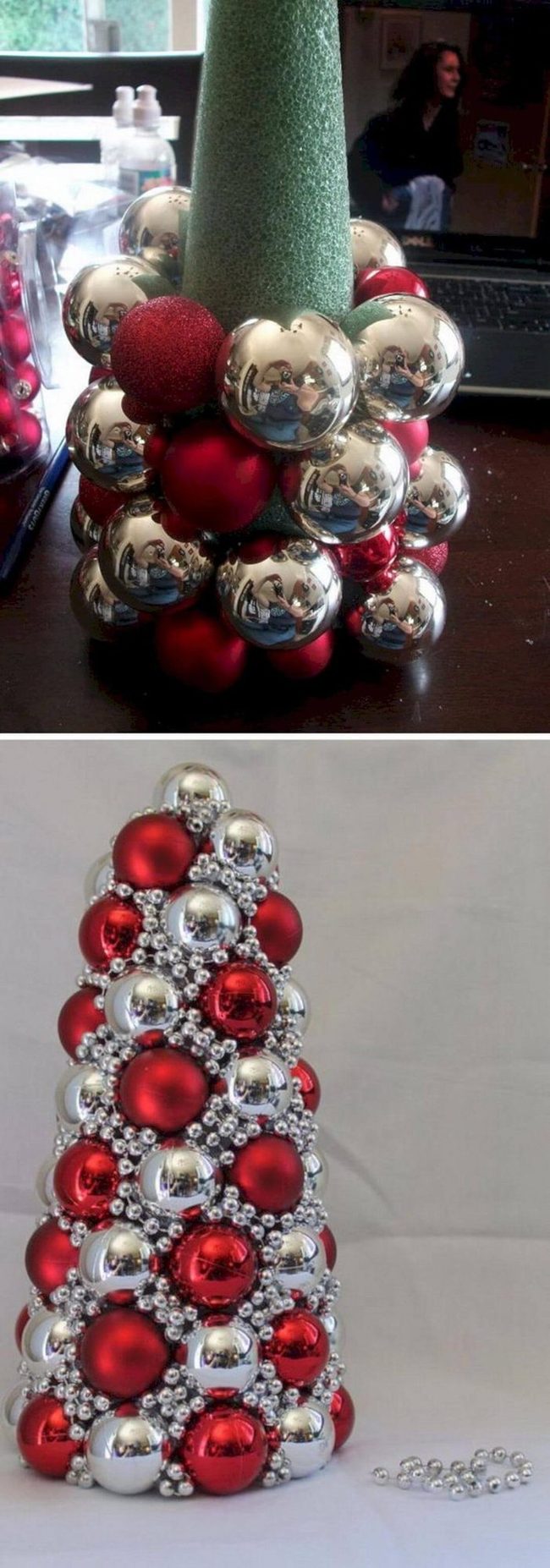 Red And Silver Ornament Tree