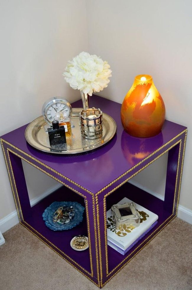 Purple And Gold Corner Statement