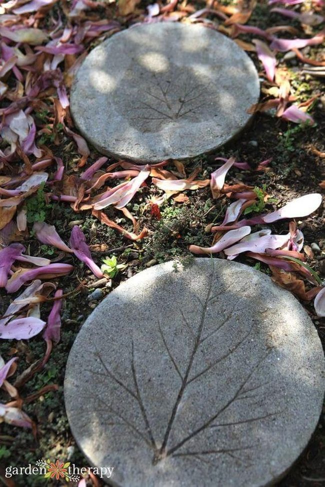 Leaf-Imprinted Stepping Stones