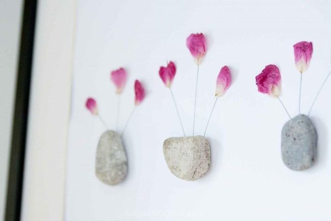 Pink Petal Wire Sculpture