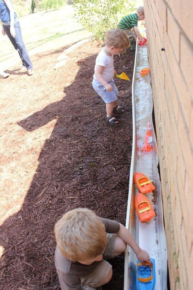 Backyard Water Channel For Kids