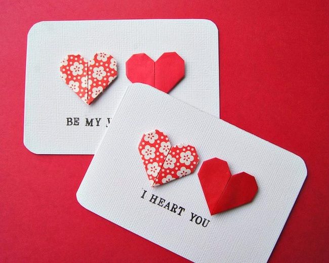 Red Paper Heart Origami