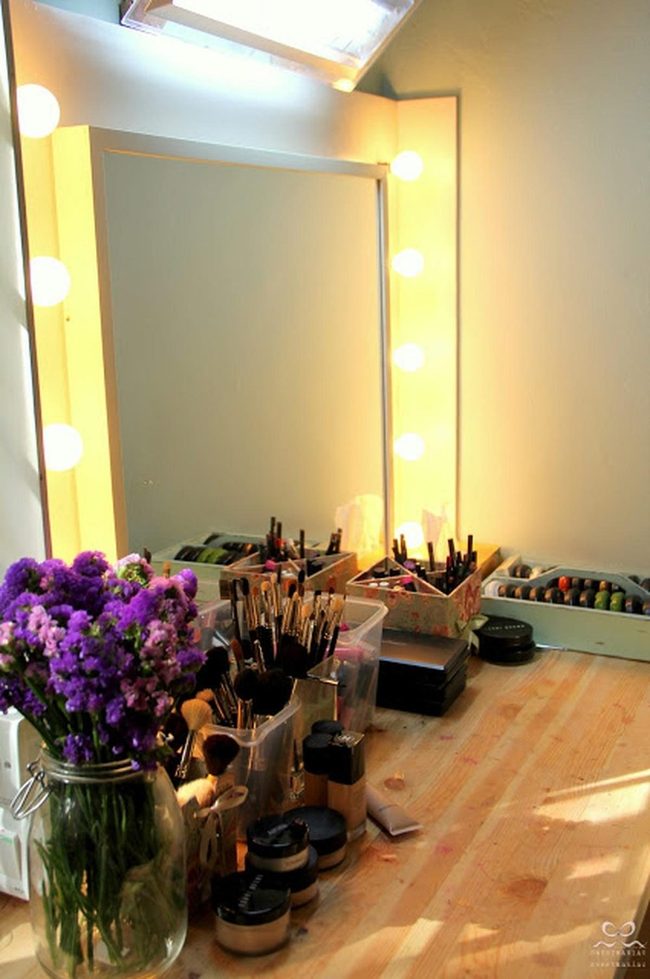 Sunlit Wood Makeup Studio