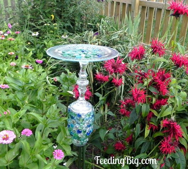 Red Flowers, Glass Beads, Green Sanctuary